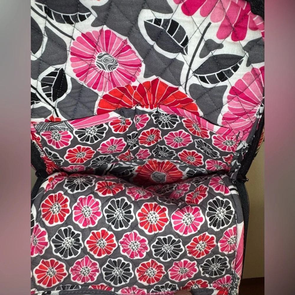 Vera Bradley Pink and Gray Floral Backpack - Picture 2 of 9